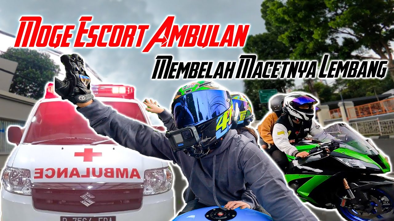 Duo Bucin Escort Ambulan Pake Moge - Membelah Kemacetan Lembang | CBR1000 ZX10R GSX1000