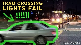 CHAOS as Tram crossing traffic lights FAIL