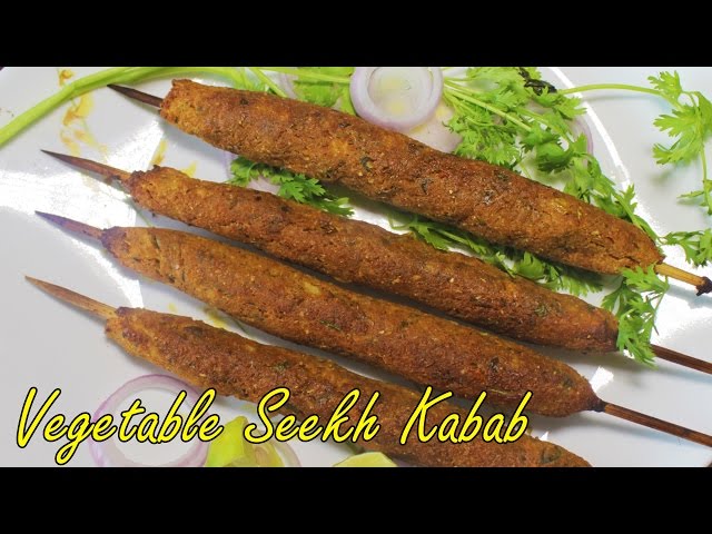 Veg Seekh Kabab Quick And Easy Veg Starter Appetizer Crispy Snack Recipe