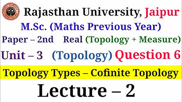 Co finite Topology | Types of topology Proof of co finite topology  Definition of cofinite topology