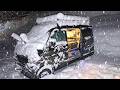 【大雪】軽バンの荷台に秘密基地作って秘湯とパウダースノーを堪能する車中泊