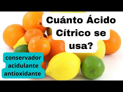 Video: ¿Es el citrato lo mismo que el ácido cítrico?