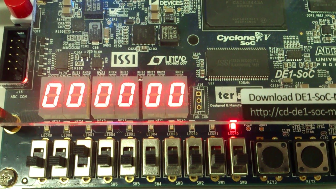 LEDs Shift Right on DE1 board - YouTube