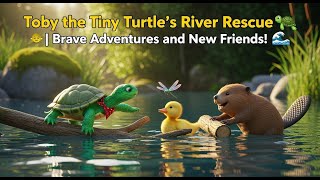Toby the Tiny Turtle’s River Rescue 🐢🌊 | Brave Adventures and New Friends!