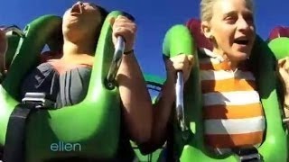 Blindfolded On The Roller Coasters On Ellen Show