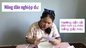 Nông dân nghiệp dư  | Hướng dẫn cắt dán con cú mèo bằng giấy màu