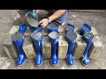Creative Ideas From Cement And Rubber Boots - Make unique flower pots and tables