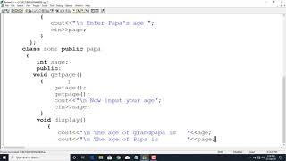 Multilevel Inheritance in CPP