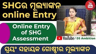 Online Entry of SHG Assessment / SHG ର ମୂଲ୍ୟାଙ୍କନ online Entry /DS Ambition