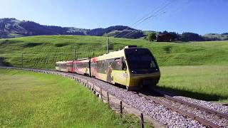 TRAINS OF THE GOLDENPASSLINE 4K Filmed with DJI Phantom 4