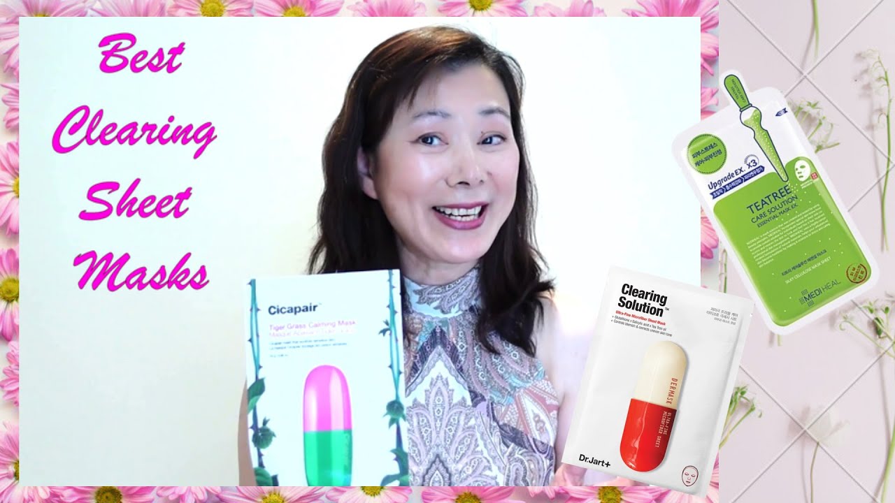 BEST Clearing Sheet Masks for skin irritation, allergy, sunburn My