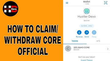 How To Claim Your Core To Your Metamask Wallet