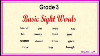 Grade 3 Sight Words Teacher LCM