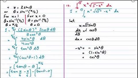 XII Math Chap 6 Integration Trig Substitution - Sin form Solution by Sir Ahsan Abdullah Patel Part 2