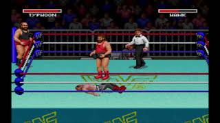 WWF Super WrestleMania (SNES) - The Natural Disasters vs Legion of Doom