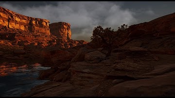 Desert sunrise level art | Unity HDRP