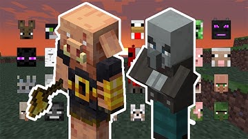 VINDICATOR AND PIGLIN BRUTE VS ALL MOBS | MINECRAFT