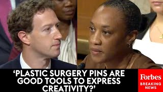 Laphonza Butler Presses Mark Zuckerberg About Face Filters That Cause 'SelfHate' In Young Women