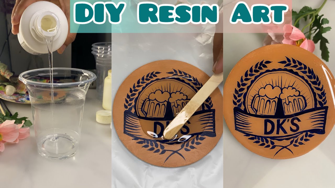 DIY Resin Art Coaster / Trying Resin Art for the First time😍 #art # ...