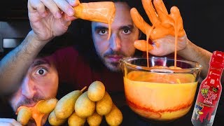 Asmr Cheesy Korean Corn Dogs Mukbang No Talking Eating Sounds Nomnomsammieboy