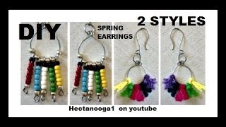 DIY Easy Spring Earrings to make-2 styles