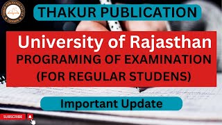University Of Rajasthan Examination Programme For Regular Students