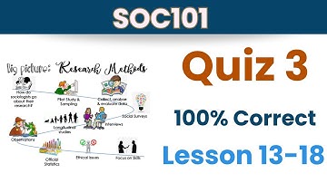 SOC101 Quiz 3 solution_Fall 2023_Lesson 13-18_100% correct
