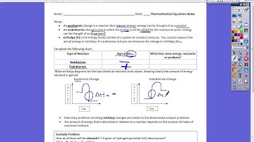 thermochemical equations video 1 Newsham