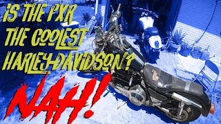 Riding a 1986 Harley-Davidson FXR