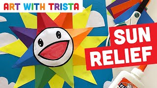 Sun Relief Sculpture Elementary Art Project Inspired by Takashi Murakami - Art With Trista