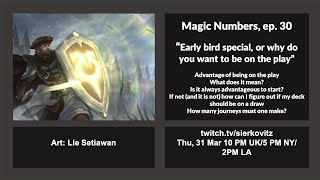 Magic Numbers #30: Why do we want to be on the play?
This week I look at the advantage of being on the play. Why do we win more when on the play, why starting gives you the advantage in later game and how does this advantage look like depending on the game length. Choosing to be on the play is a good heuristic, but I also look at when would it be theoretically good to choose to go second. And try to use 17Lands data to find decks that would, at least in theory, be better off going second. What types of cards are leading to those types of deck? What is the density of those types of cards that would prompt you to go second? In the end I show a simple model that lets you decide exactly that. Still in majority of cases you should chose to go first, but roughly 13% of decks are at least as good on the draw as on the play. In Best-of-3 this means you can get an extra edge as your opponent would typically choose to be on the play. This means you will always end up starting the game in a privileged position. I also look at the specific analysis of Azusas Many Journeys, the card that inspired me to do this analysis. Magic Numbers #30: Why do we want to be on the play?