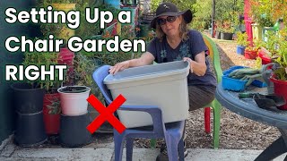 Setting Up a Raised Bed Garden on Chairs Cheap or FREE RIGHT for Vegetable Gardening