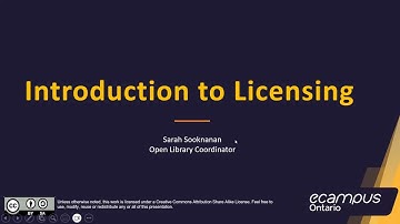 Introduction to Licensing / Introduction à l’attribution de licences