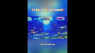 Parent-child interactive ceiling - Sea sand pool interative projection #3dprojection#projector #art
