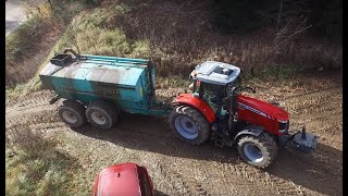 19 スラリー撒き Houle スラリータンカー Mf7726 Dyna Vt Youtube