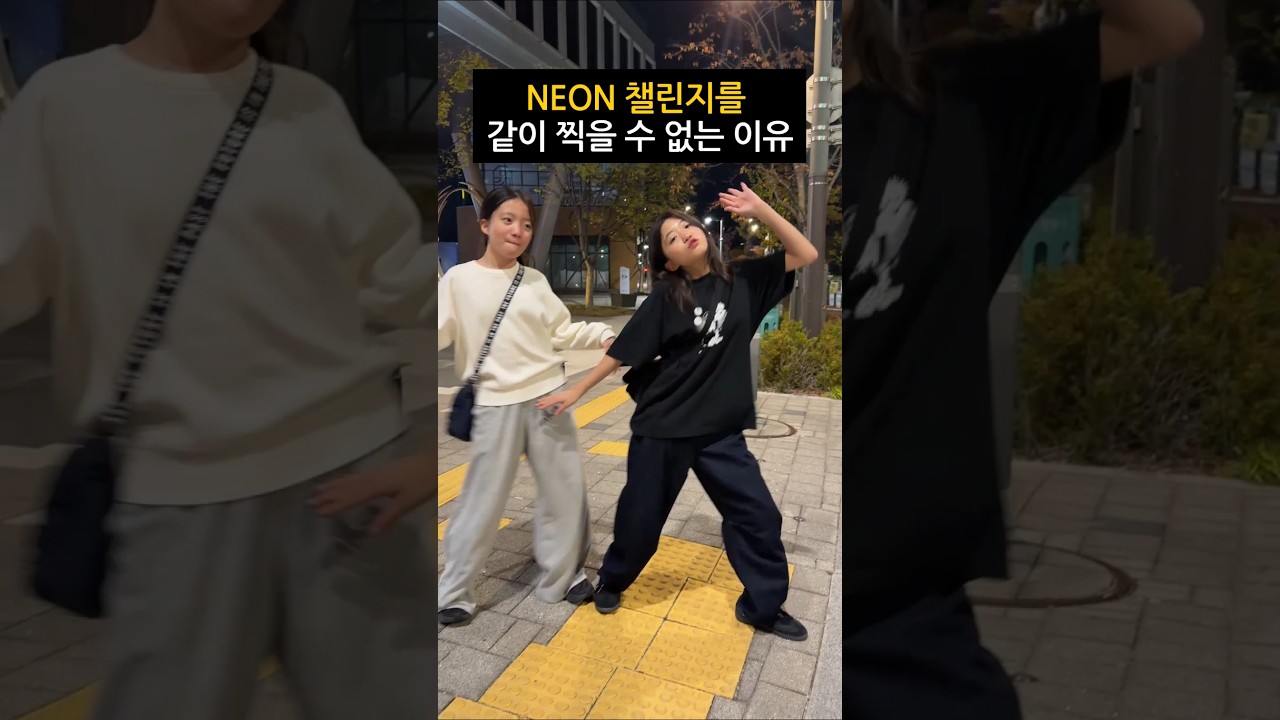 쌍둥이인 우리가 NEON 챌린지를 같이 찍을 수 없는 이유 ㅋㅋ