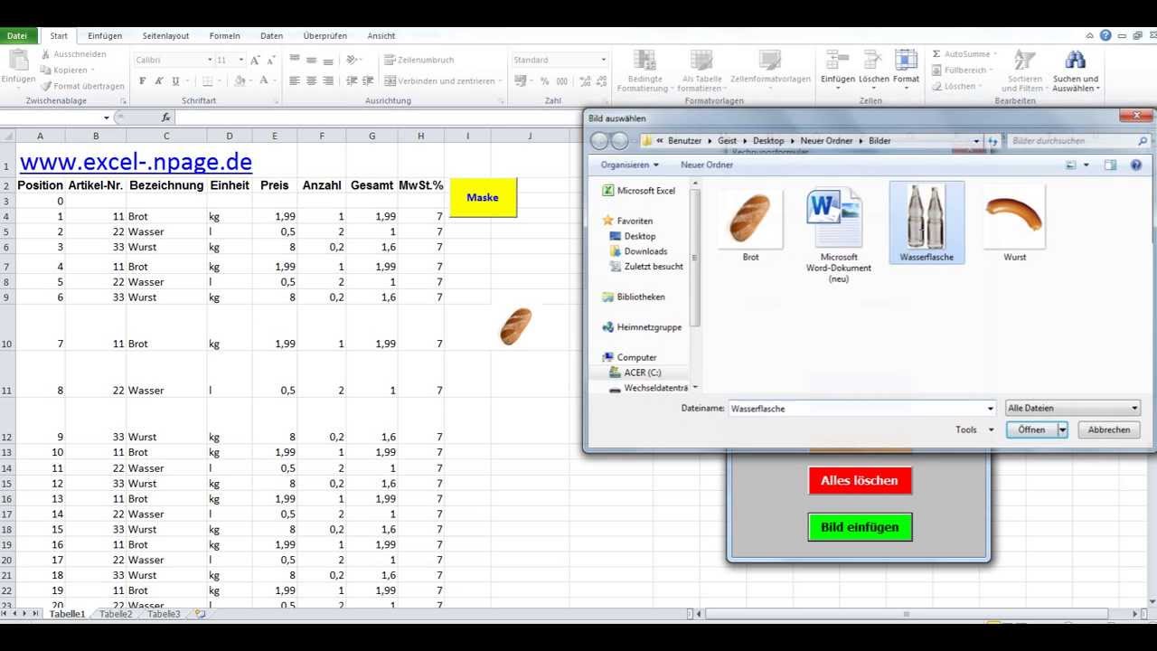 excel vba clipart einfügen - photo #11