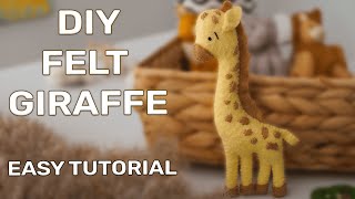 How to make a Felt Toy Giraffe | Sewing Hand | Felt Ornaments Pattern