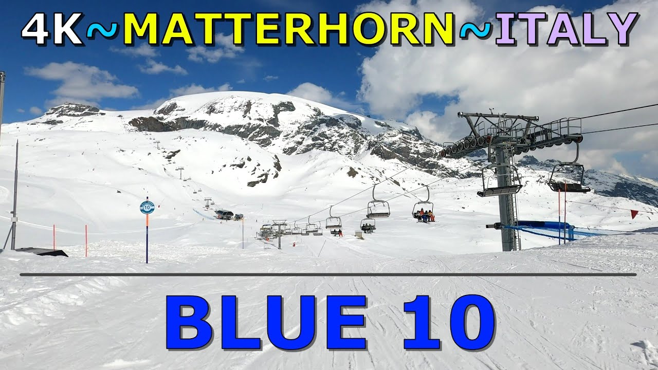 Cervinia Italy ⛷️✨ Blue 10 Ski Run | GoPro 4K POV • Off Bec Carre Lift