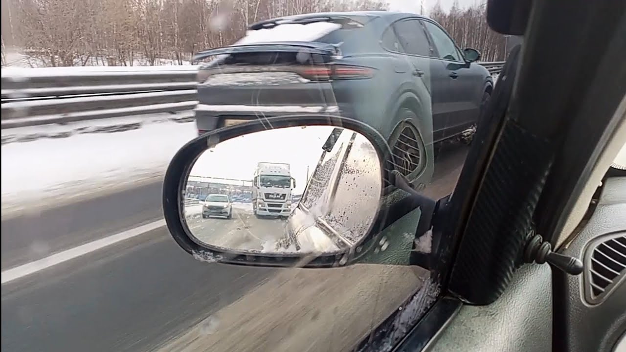 Перекрыли трассу м-5.Замело дорогу пробиваемся через заносы!!! - YouTube