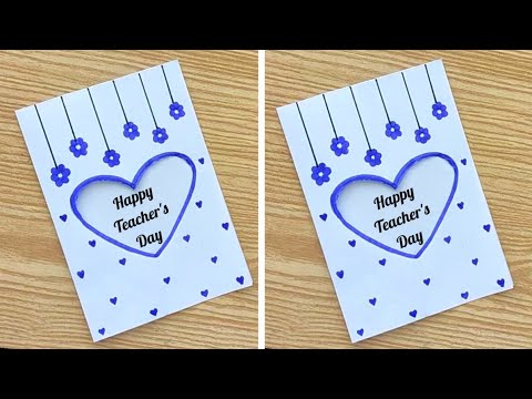 Last Minute Teachers Day Card ❤️ | Easy Teachers Day Card from White Paper | No Glue DIY