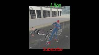 Spiderman cycling on Vice City Road - indian grand theft auto simulator game