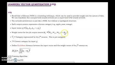 Learning Vector Quantization(LVQ)