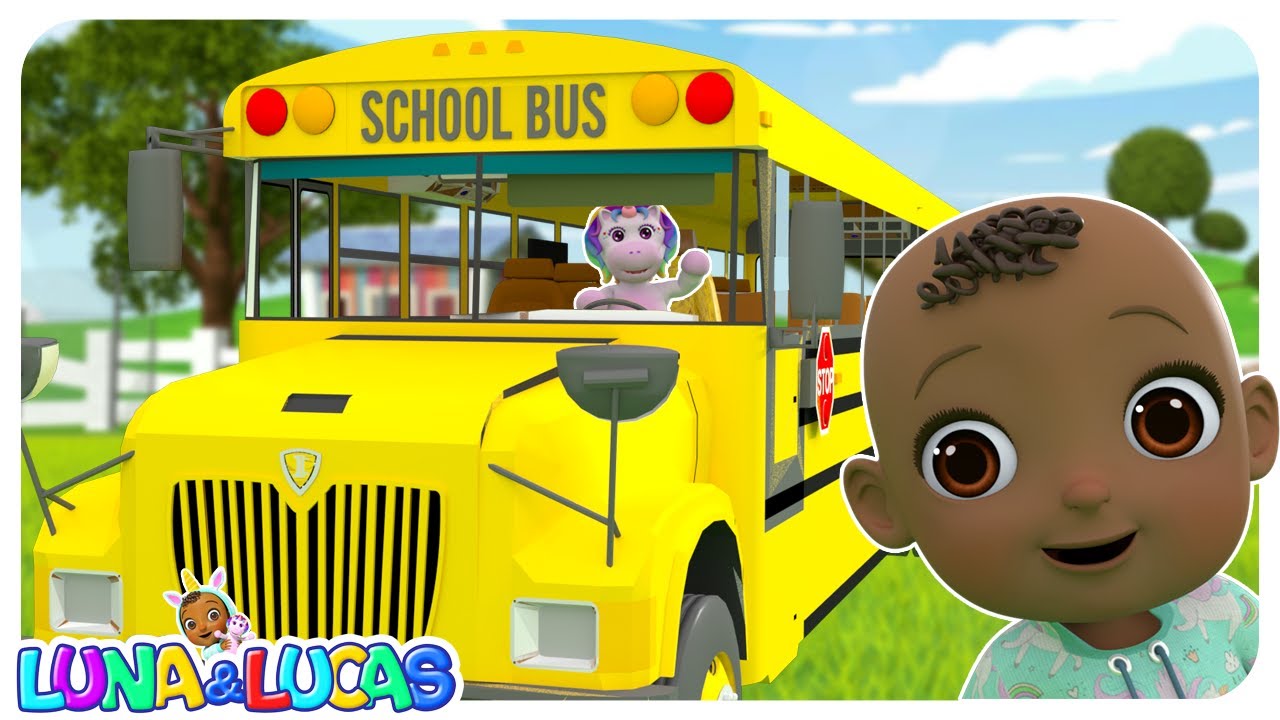 Wheels on the Bus | Luna and Lucas | Nursery Rhymes for Kids