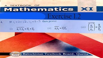 11th Math (First year) Exercise  1.2, Question 4.  Complete (Balochistan Board)