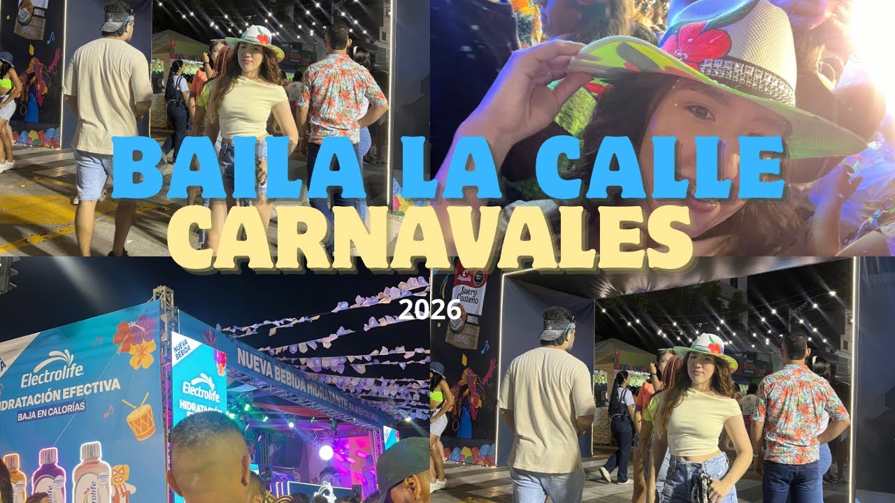 Baila la Calle 🎭🔥 | Carnaval en Barranquilla de noche #carnaval2026 #viajes 