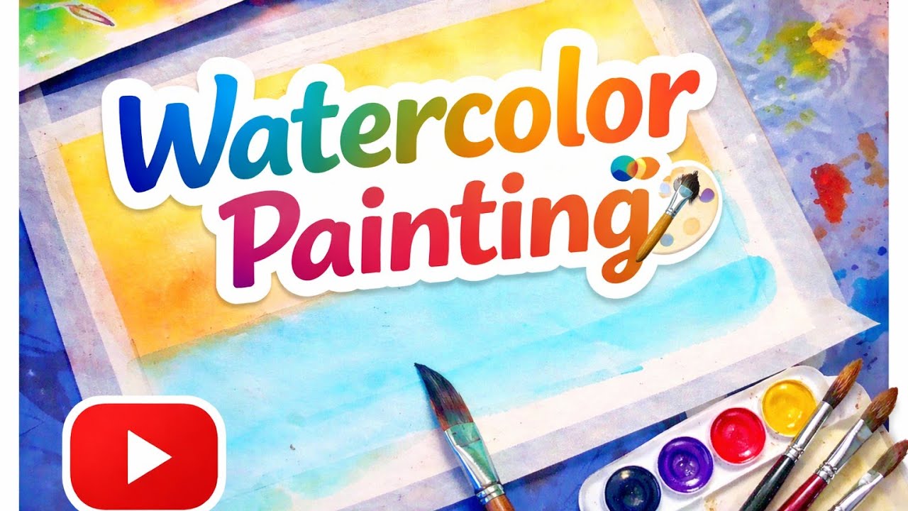 How to draw natural scenery step by step for beginners | Brush pens painting | Watercolor painting