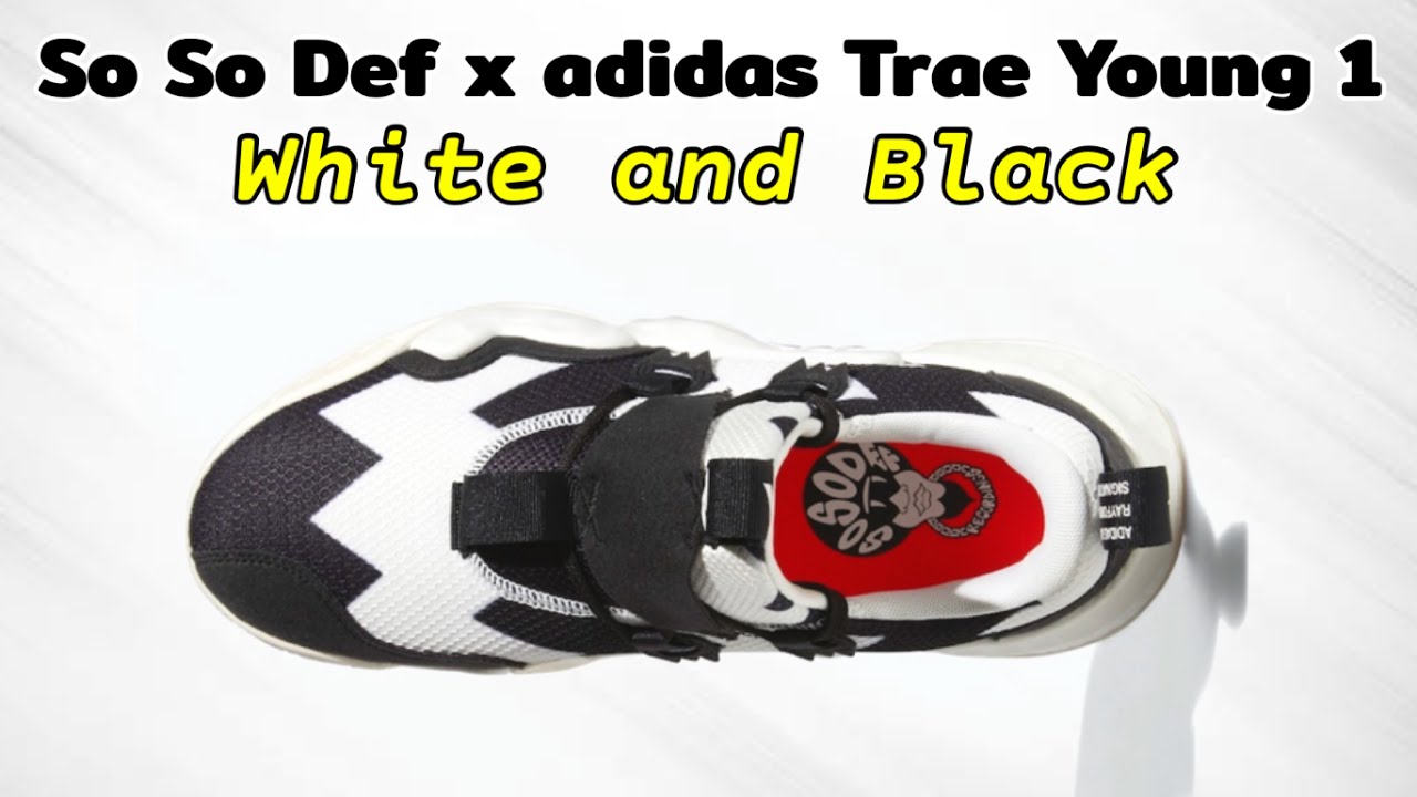 So So Def x adidas Trae Young 1 BLACK AND WHITE
