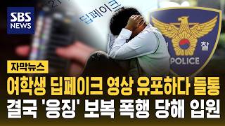 여학생 딥페이크 영상 만들다 들통난 중학생..또래 2명에 보복 폭행 당해 입원 (자막뉴스) / SBS