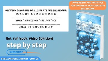 Use Venn diagram to illustrate the equations........CH 1.3 problem 3 explained